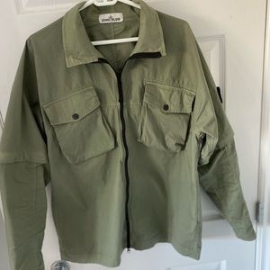 Stone Island Zip-Up Overshirt Jacket.